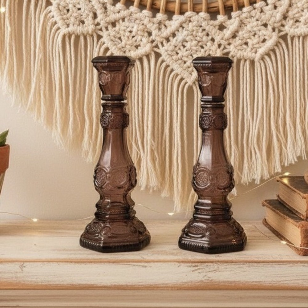 Avon Dutch Charisma Candleholders, Set Of 2, Vintage Style Replacement Bottles